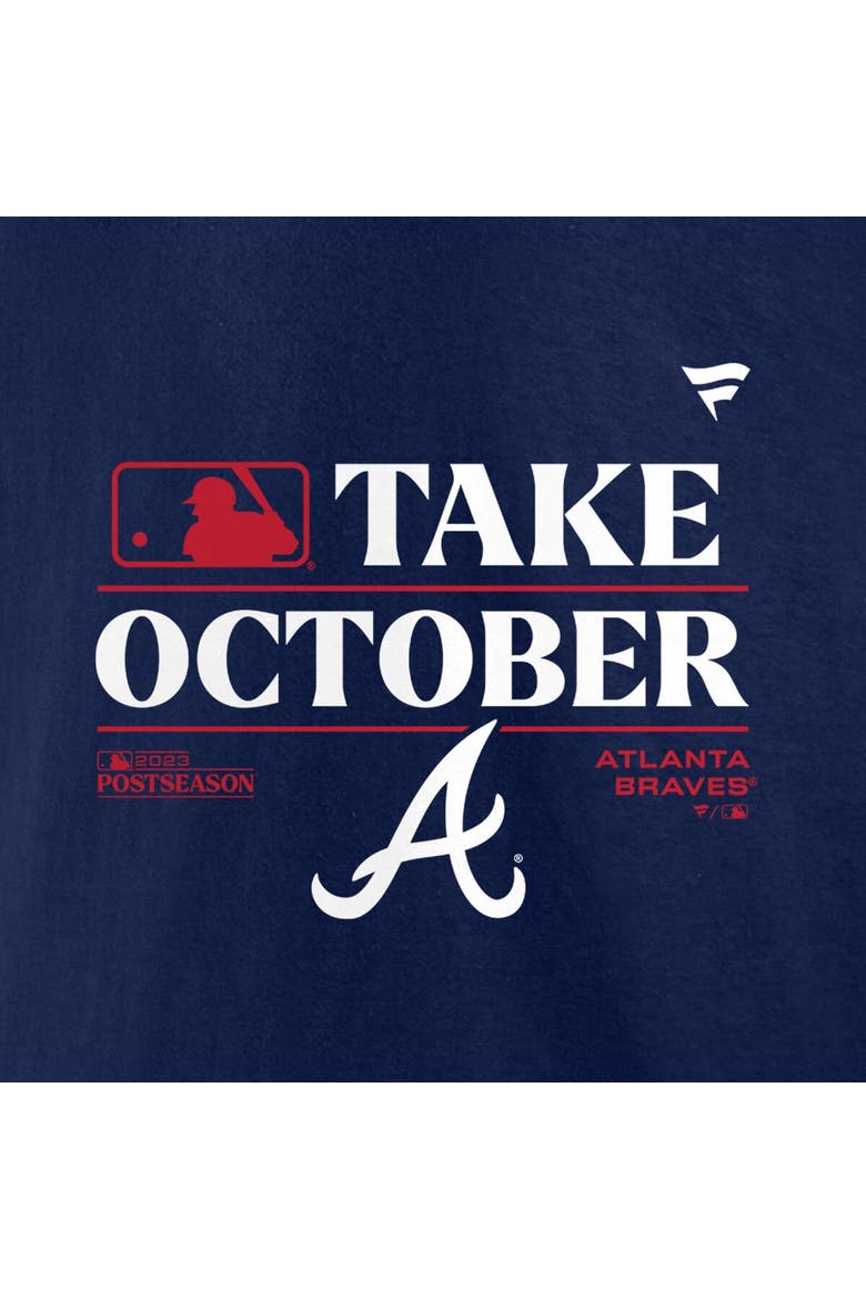 Men's Fanatics  Navy Atlanta Braves 2023 Postseason Locker Room T-Shirt, Alternate, color, Navy