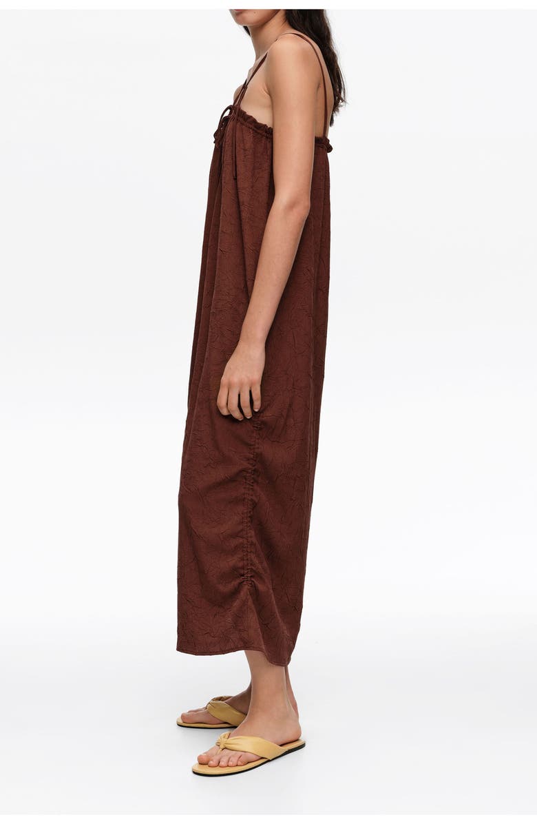Bimba y Lola Midi Dress With Adjustable Straps, Alternate, color, Brown