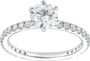 LuvMyJewelry Freya 14K White Gold Round Cut Lab Grown Diamond Solitaire Engagement Ring - 1.25 ctw