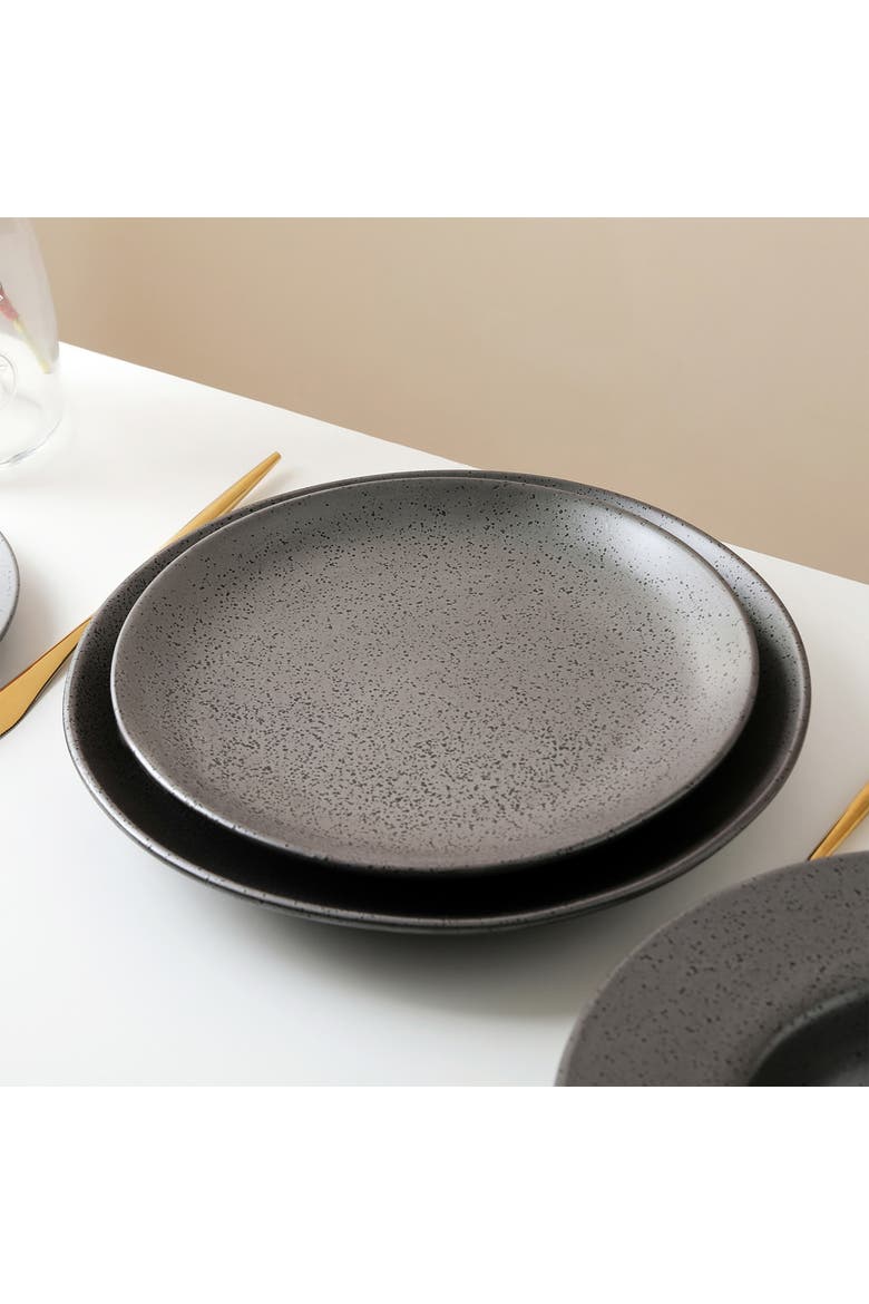 Valencia Porcelain 32-Piece Dinnerware Set, Alternate, color, Metallic Grey