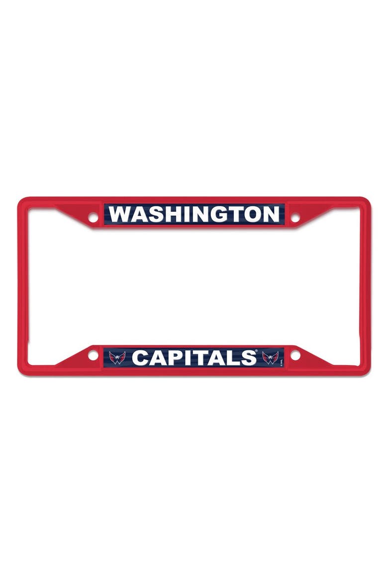 Washington Capitals Chrome Colored License Plate Frame, Main, color, Red