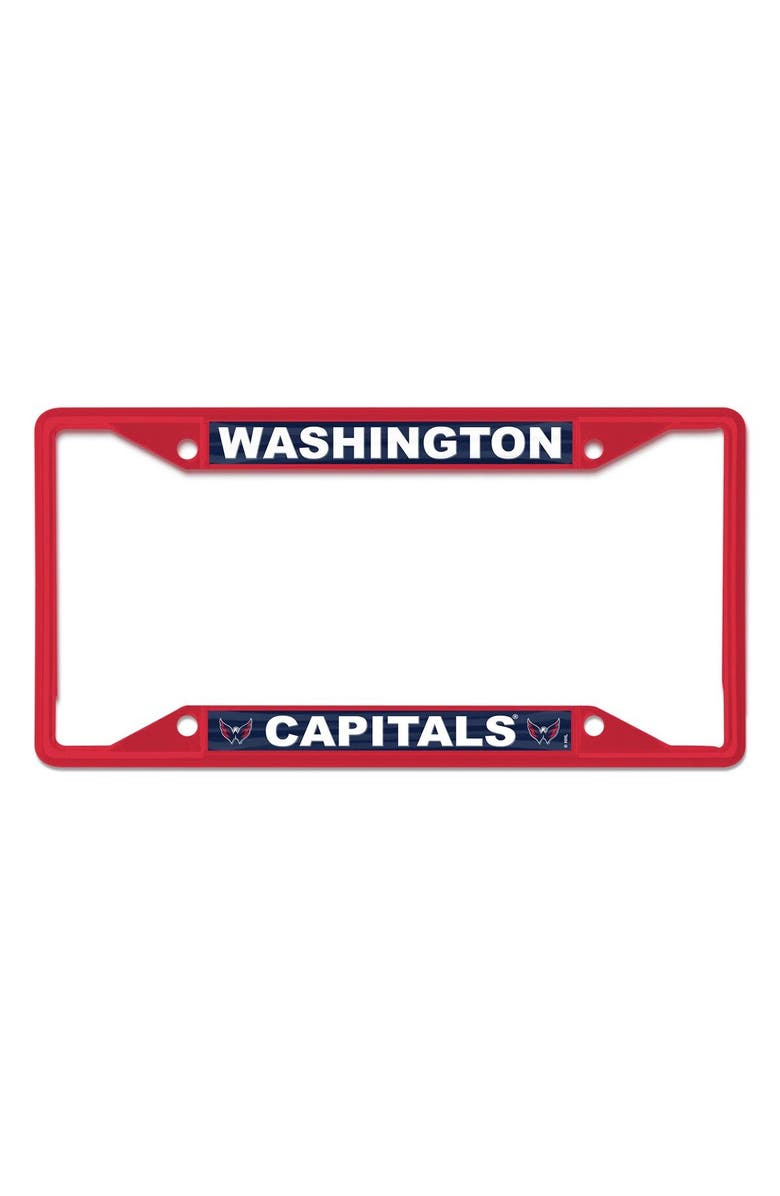 WINCRAFT Washington Capitals Chrome Colored License Plate Frame, Main, color, 