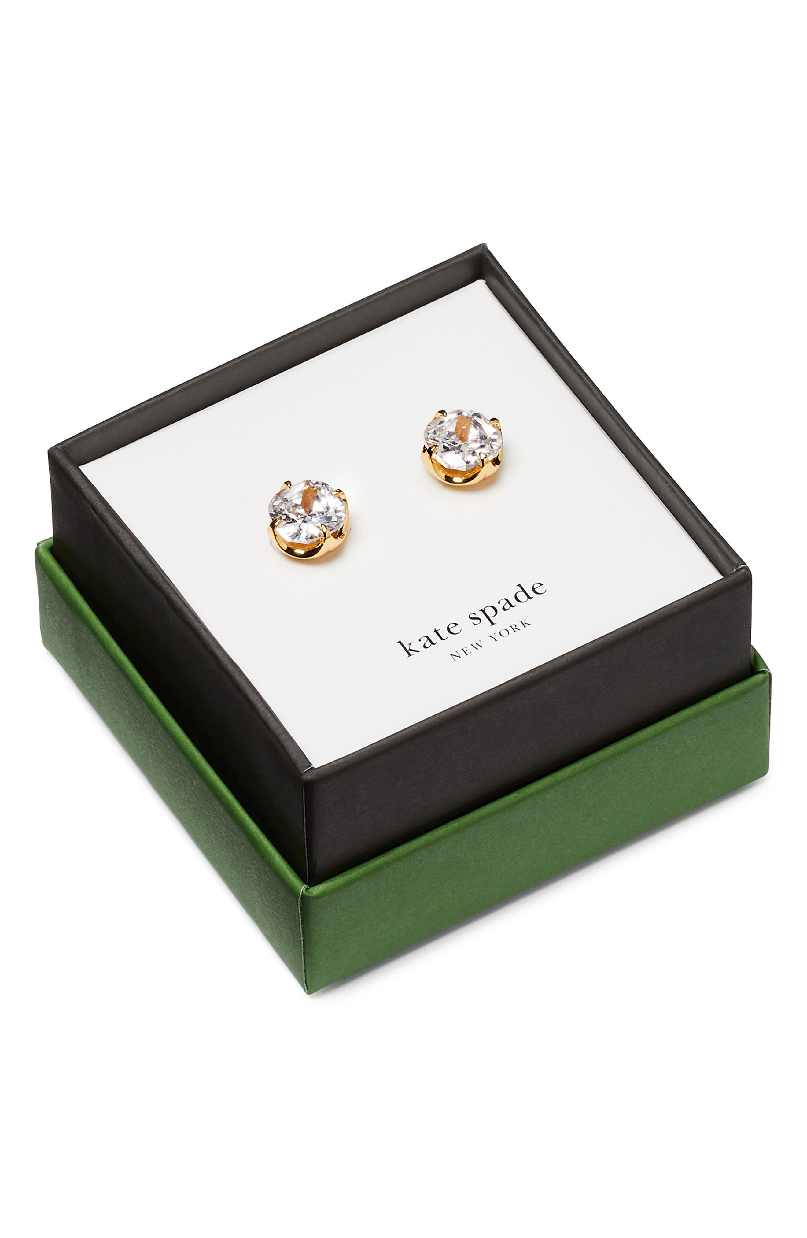 spade flower stud earrings