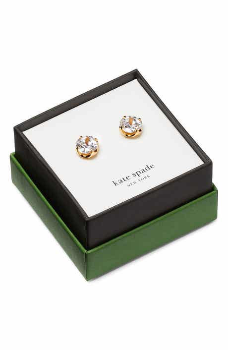 spade flower stud earrings
