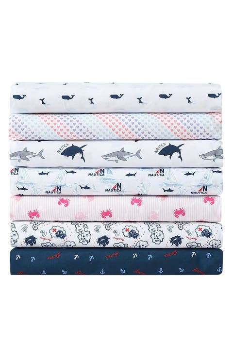 Axton Crab Print Microfiber Sheet Set