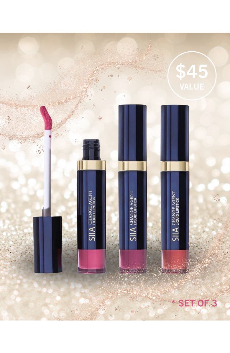 Siia Cosmetics 3-Pc. Liquid Lipstidck Trio Set, Alternate, color, Bold N Berry
