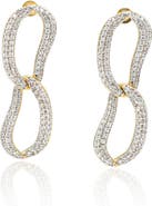 Classicharms Infinity Pavé Ovate Loop Hoop Earrings