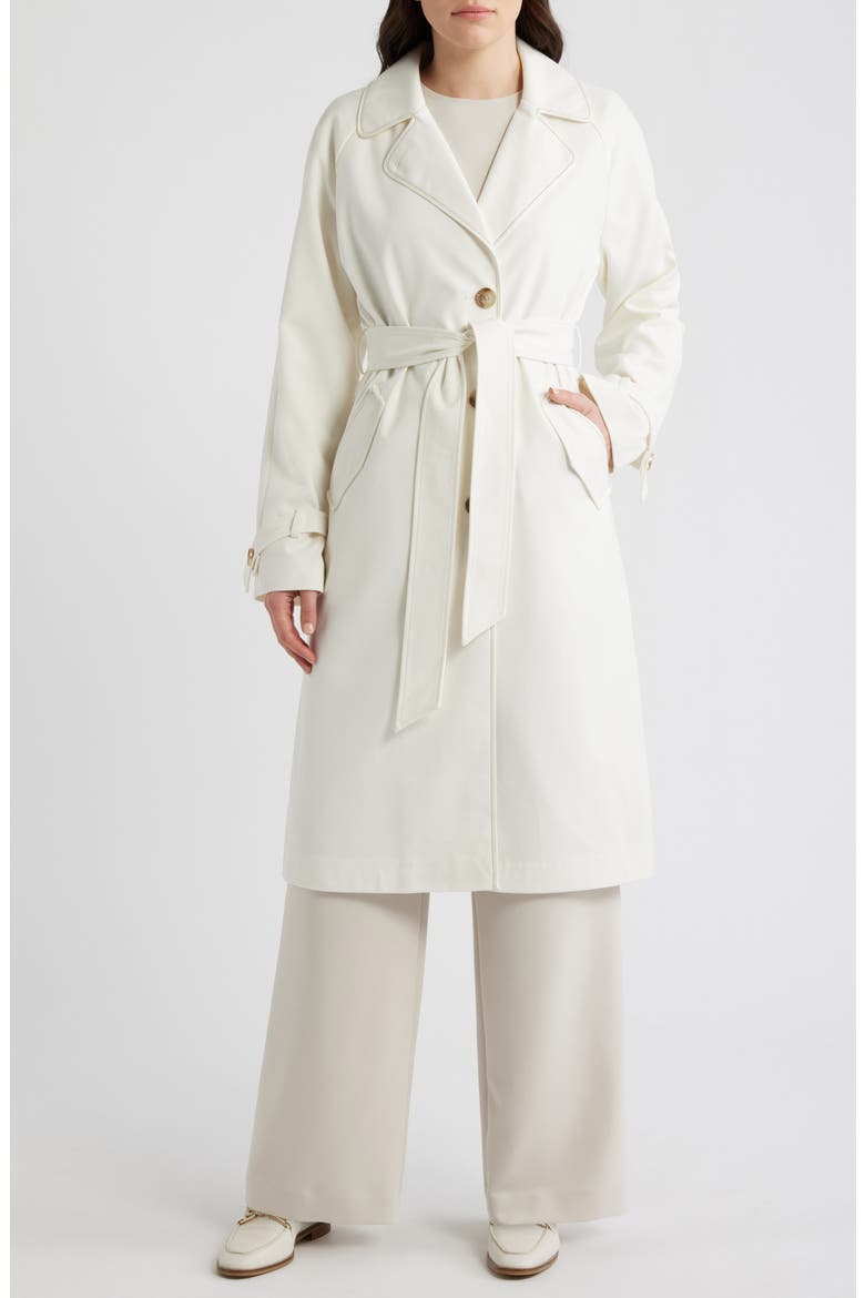 Stretch Gabardine Trench Coat, Main, color, CREAM