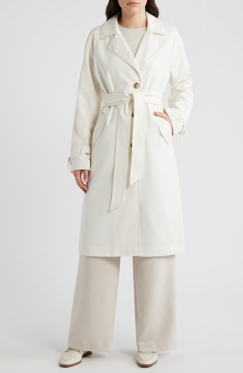 Stretch Gabardine Trench Coat