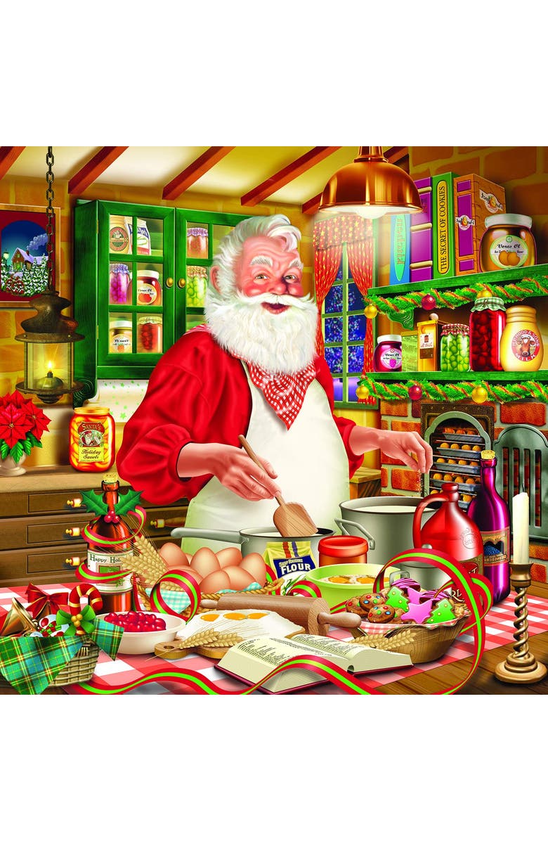 Sunsout Cooking Santa 500 piece Jigsaw Puzzle for Adults, Main, color, Multicolor
