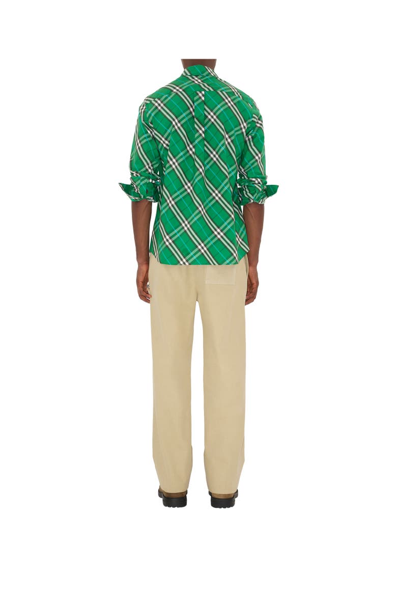 Regular Fit Check Cotton Shirt, Alternate, color, Leaf green