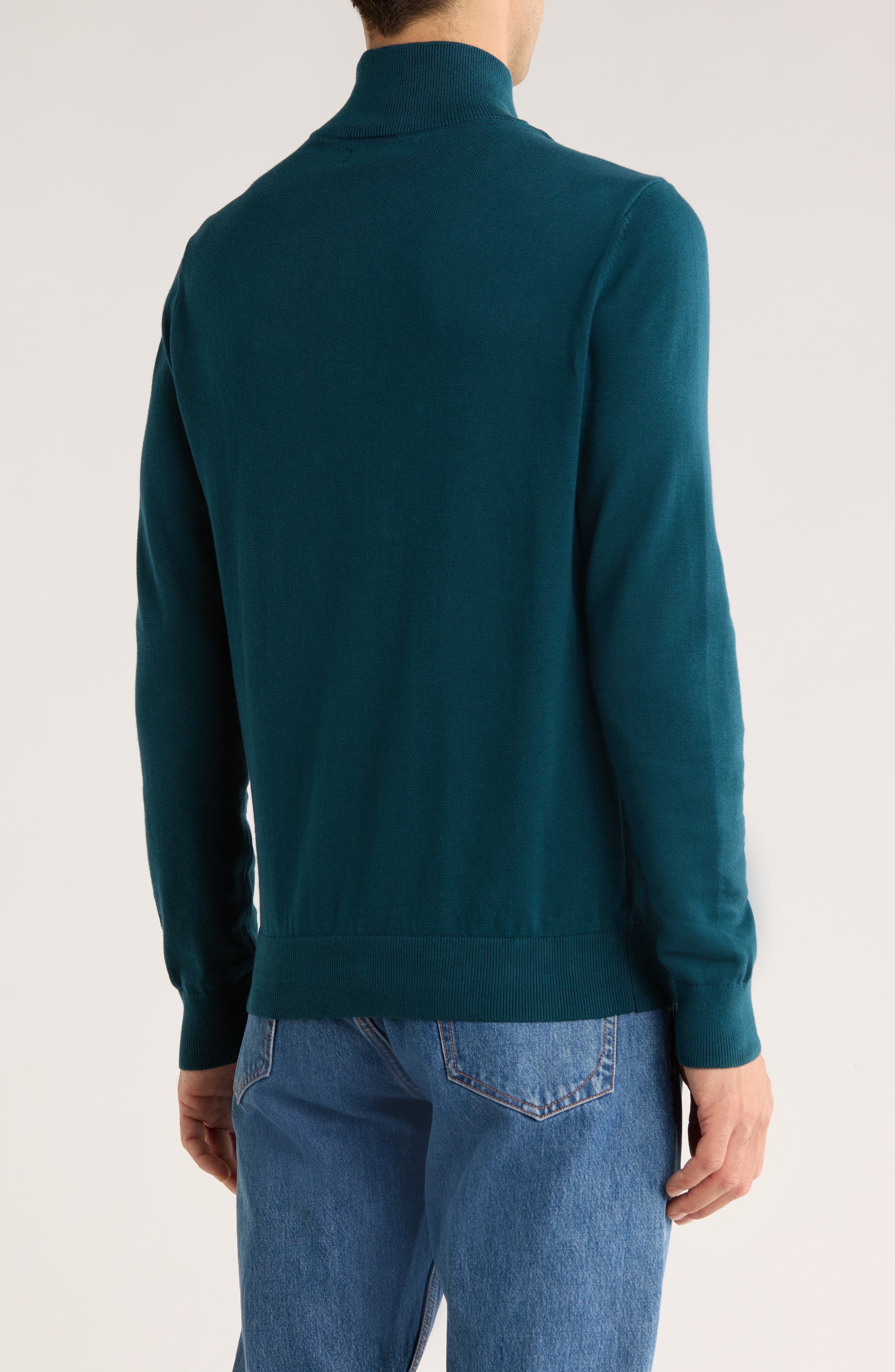 Half Zip Cotton Jersey Sweater - image 2