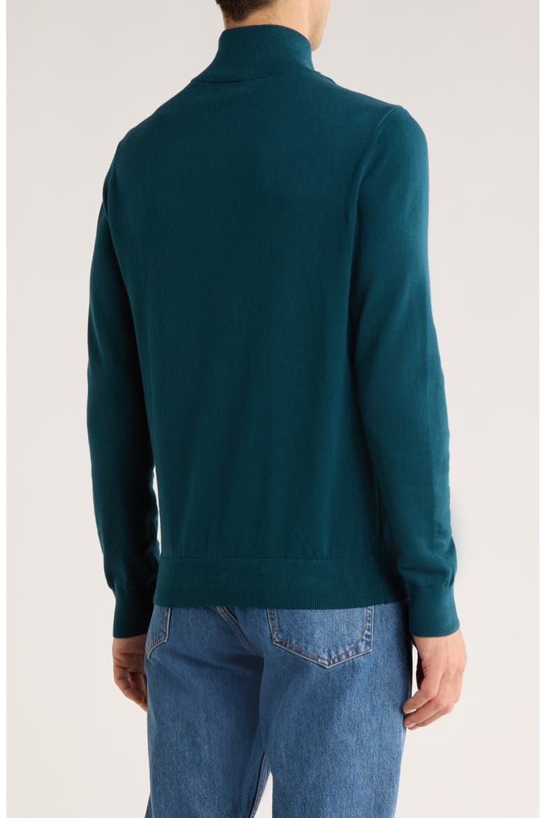 Half Zip Cotton Jersey Sweater, Alternate, color, REFLECTING POND