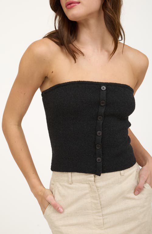 BLU PEPPER BLU PEPPER BUTTON DOWN STRAPLESS SWEATER 