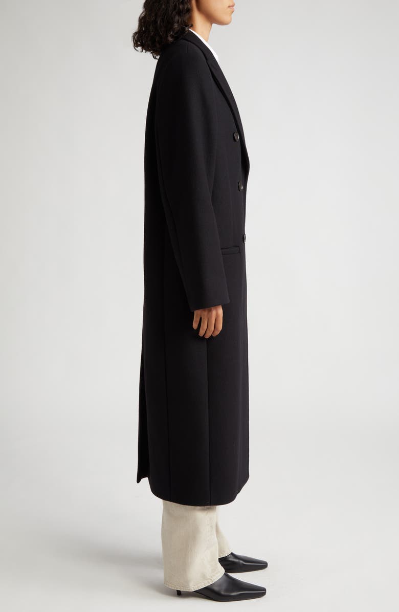 TOTEME Double Breasted Melton Wool Overcoat, Alternate, color,