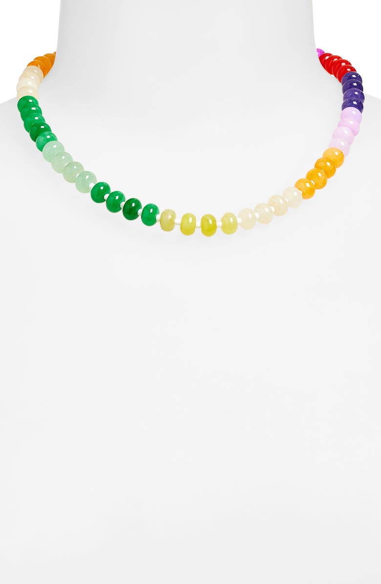 EYE CANDY LOS ANGELES Mariread Multicolor Beaded Necklace, Alternate, color, Gold