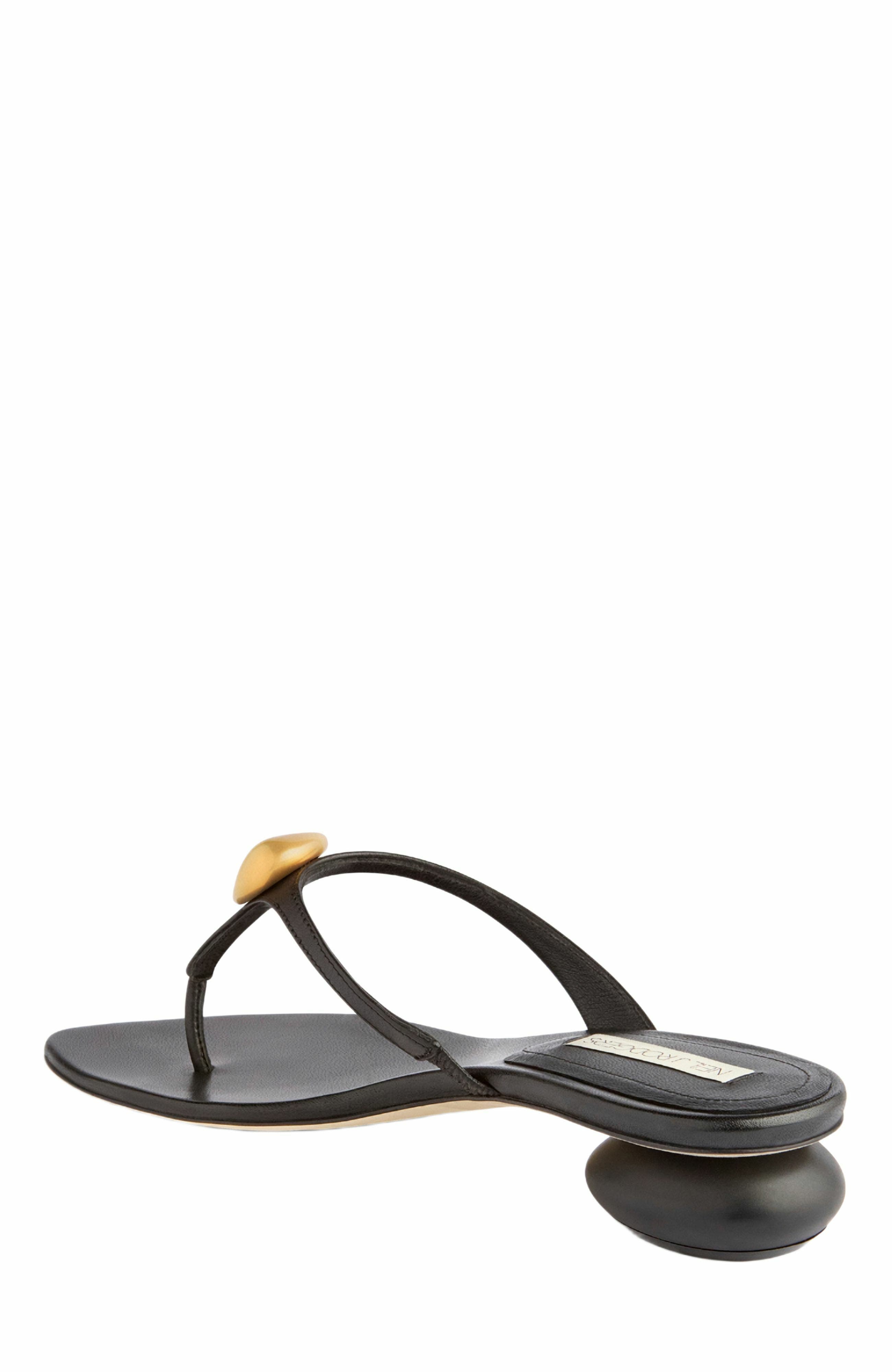 Neil J. Rodgers Pebble Sandal, Alternate, color, Black Nappa