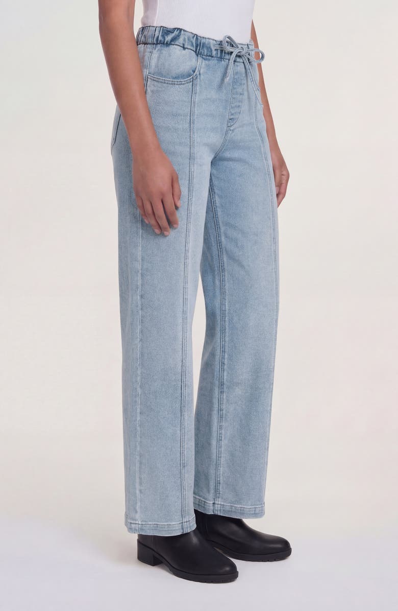 Sanctuary Denim Ekara Drawstring Waist Slim Wide Leg Jeans, Alternate, color, Pale Bleach Light