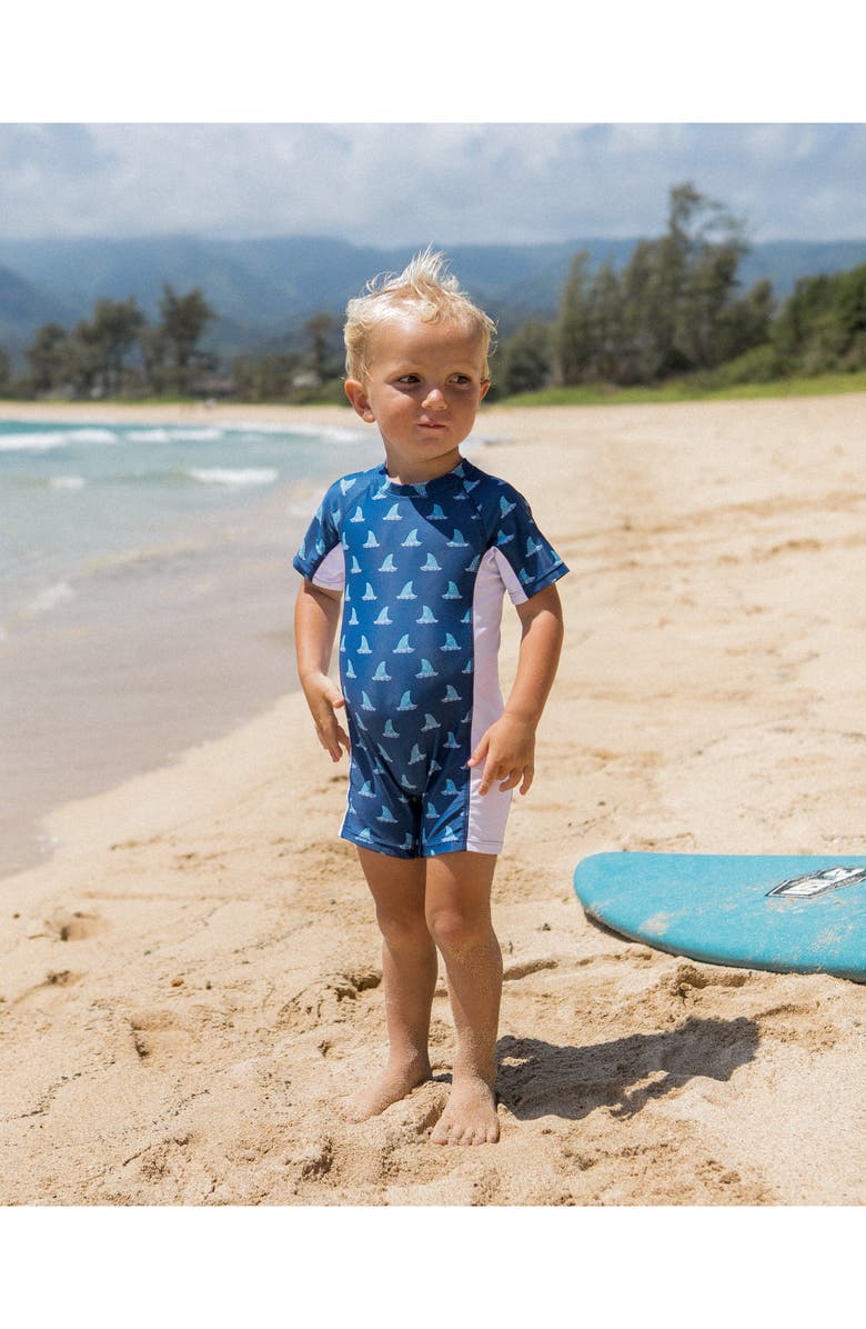 Feather 4 Arrow Fin Beach Daze One-Piece Rashguard Swimsuit, Alternate, color, 