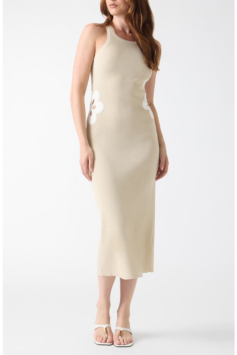 Laurie Lurex Midi Dress, Main, color, OPEN BEIGE