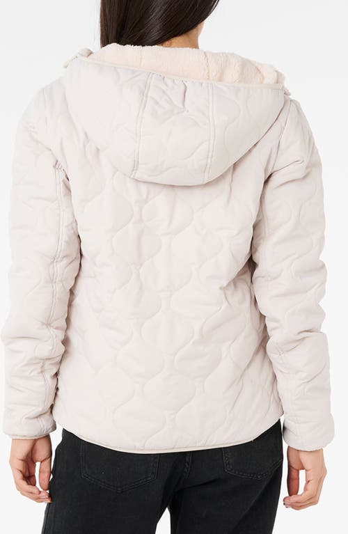 Rip Curl Anti-series Anoeta Classic Quilted Hooded Jacket In White