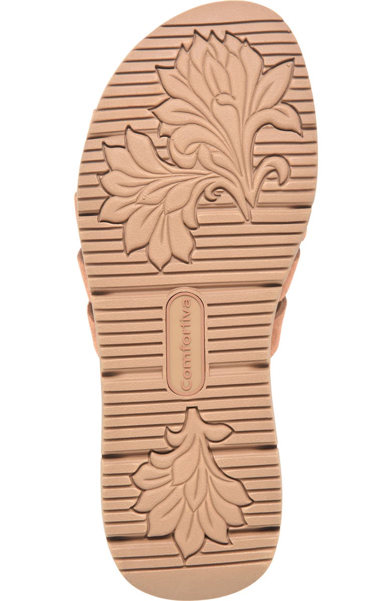 Comfortiva Scottie Slingback Wedge Sandal, Alternate, color, Luggage