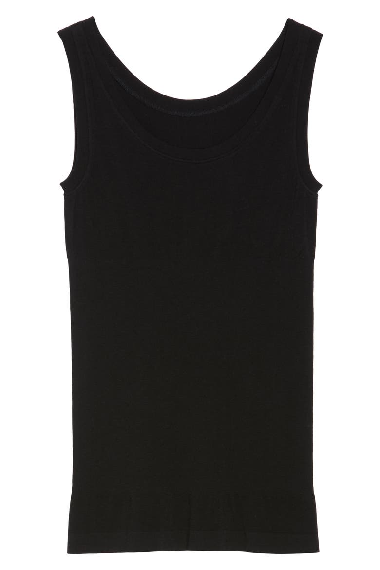 Scoop Neck Shaping Tank, Alternate, color, BLACK