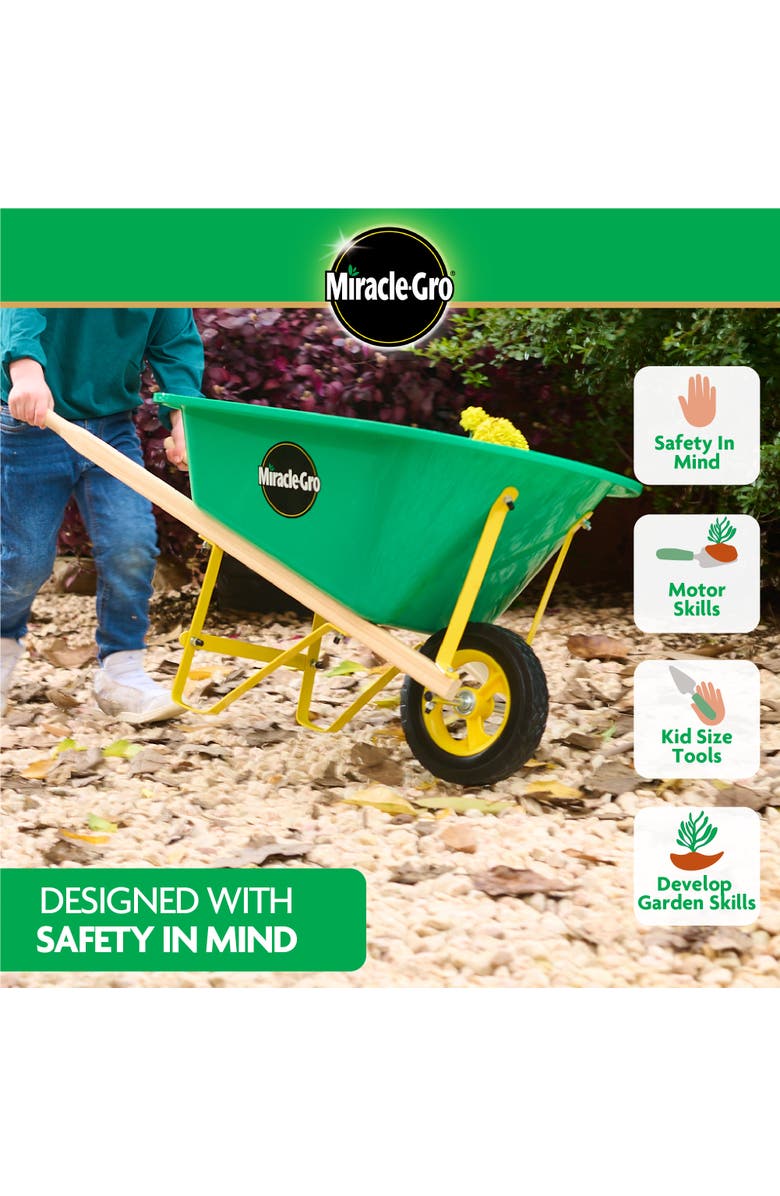 Miracle-Gro Kids Wheelbarrow, Alternate, color, Dark Green