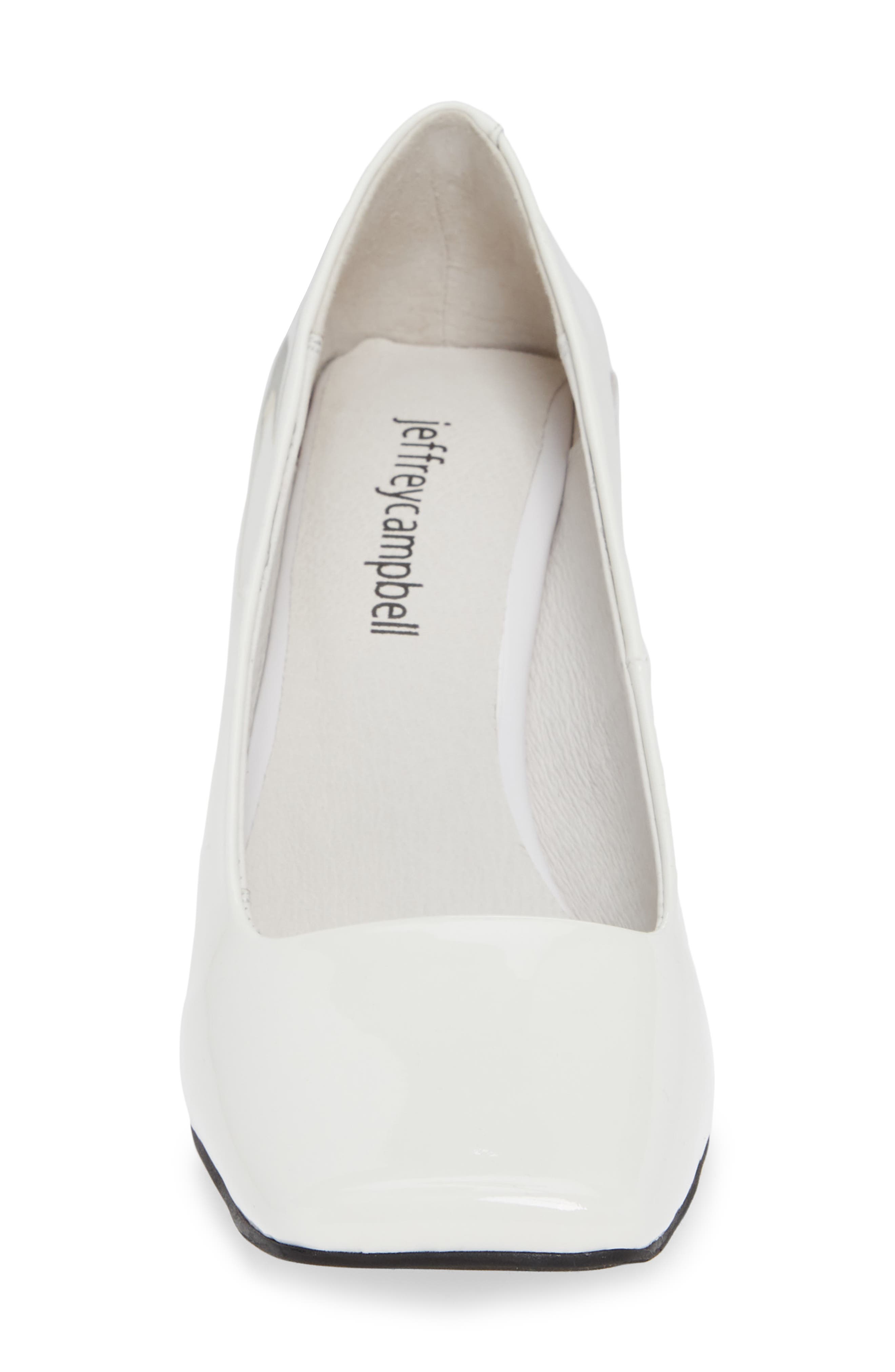 Graff Clear Heel Pump, Alternate, color, WHITE PATENT LEATHER