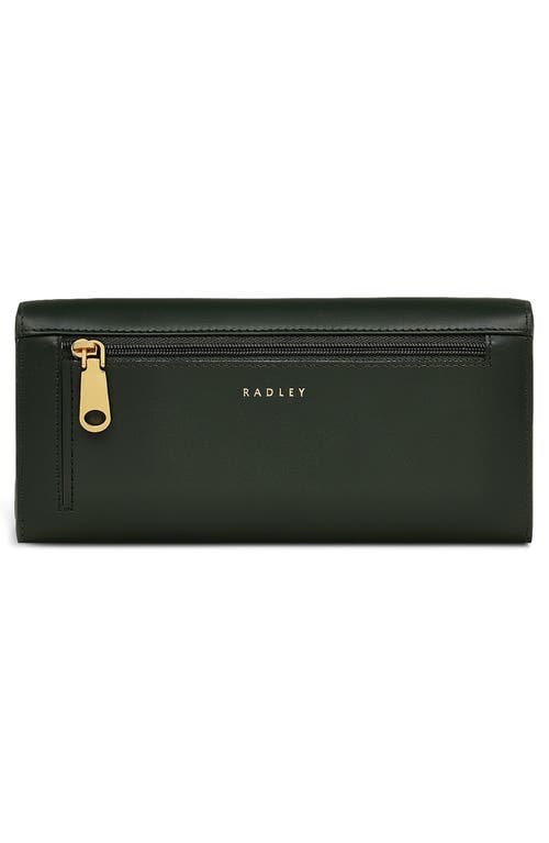 Radley Heritage Dog Outline Flap Wallet In Green