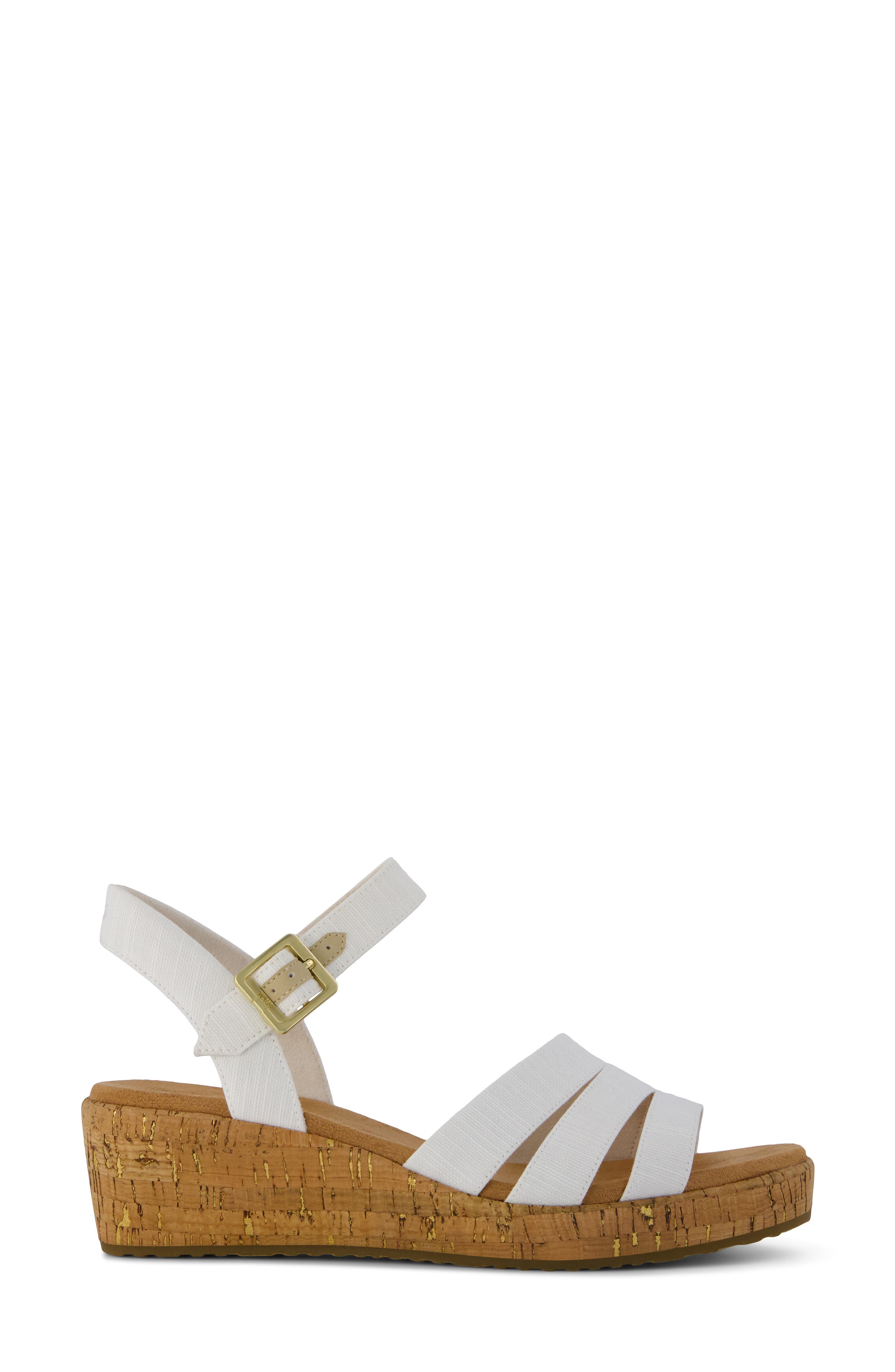 Julia Wedge Sandal, Alternate, color, WHITE