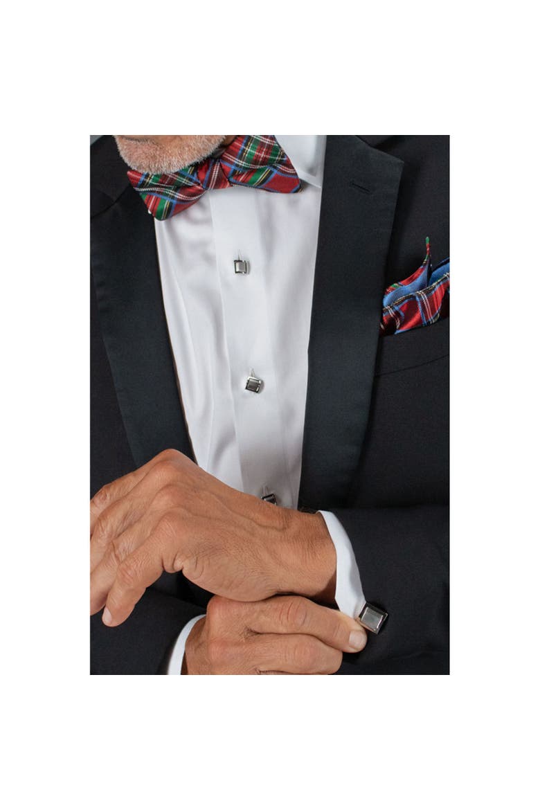 Nicholas Tartan Plaid Silk Pocket Square, Alternate, color, Tartan Plaid