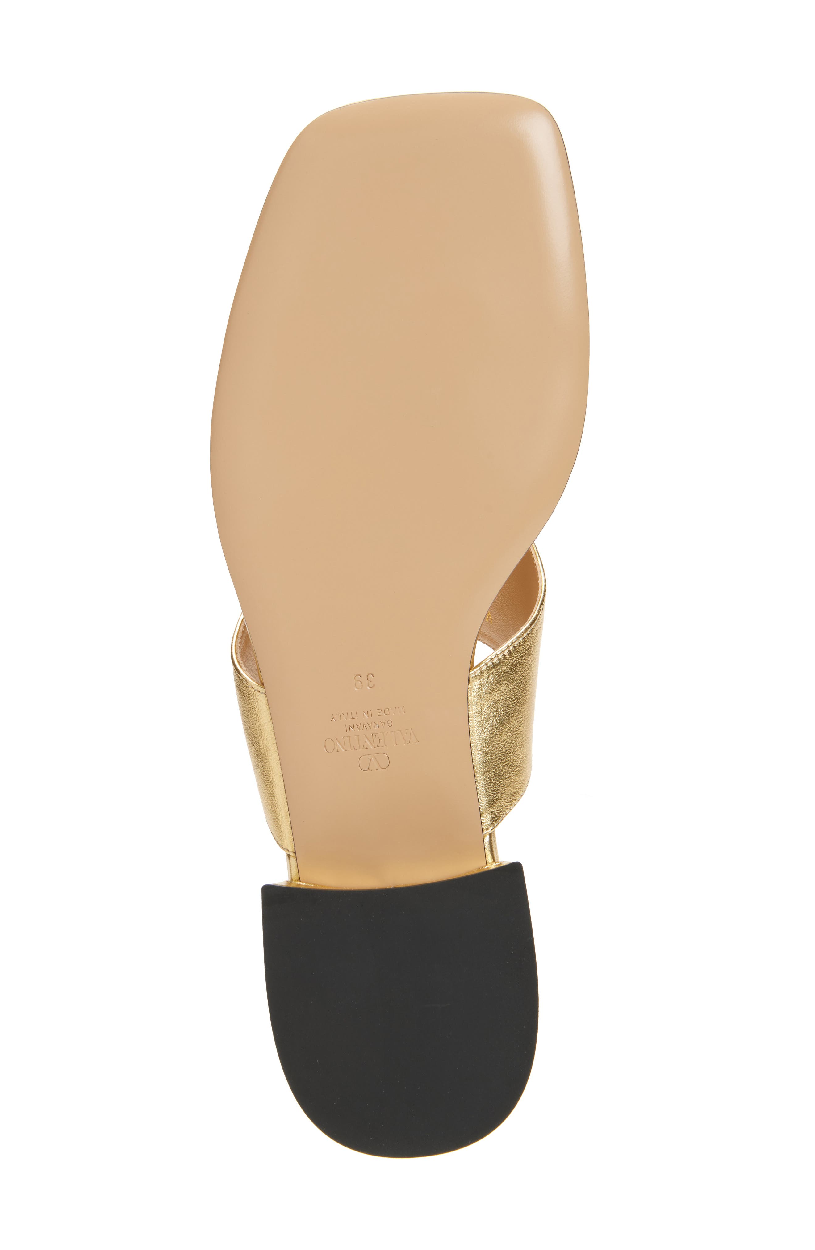 Valentino Garavani VLOGO Sandal, Alternate, color, Antique Brass