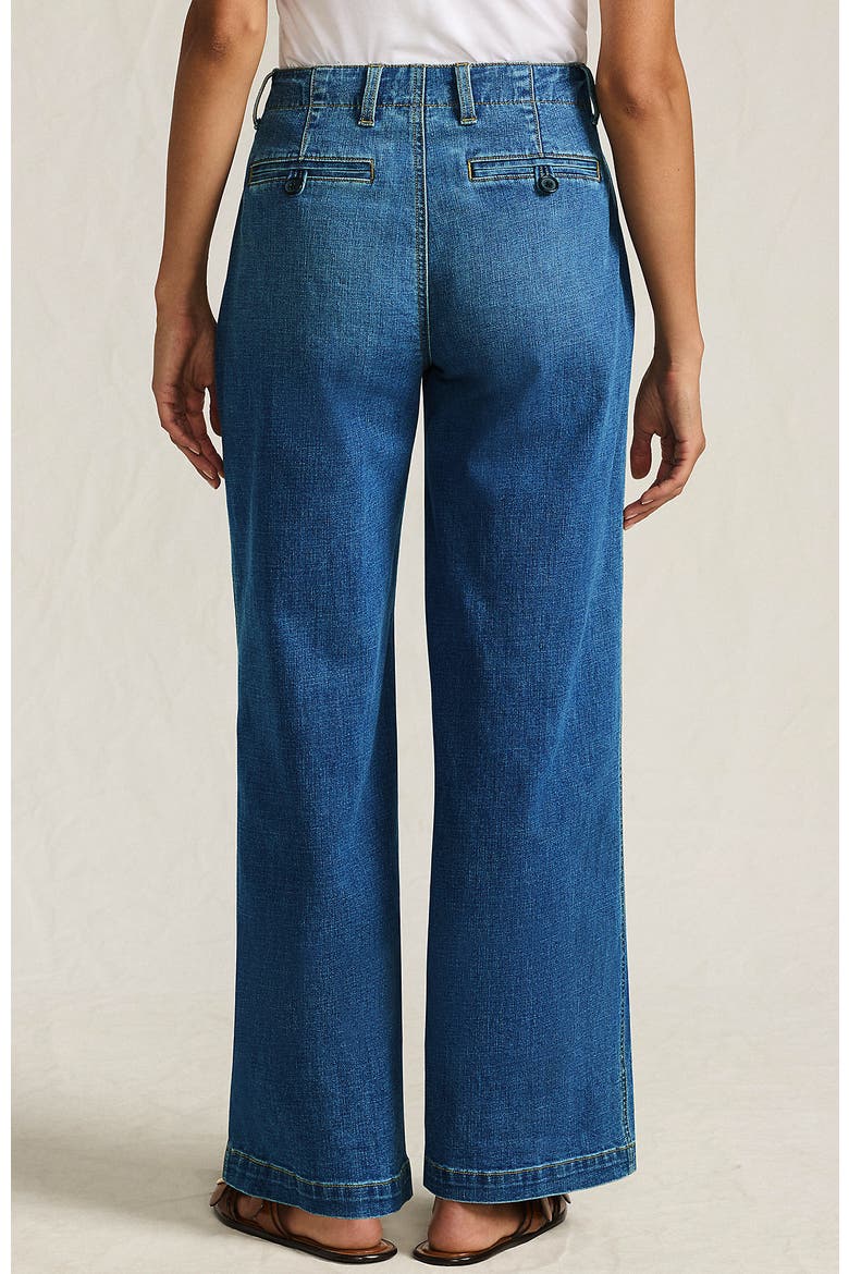 Mid Rise Denim Wide Leg Ankle Jeans, Alternate, color, Indigo Tide Blue
