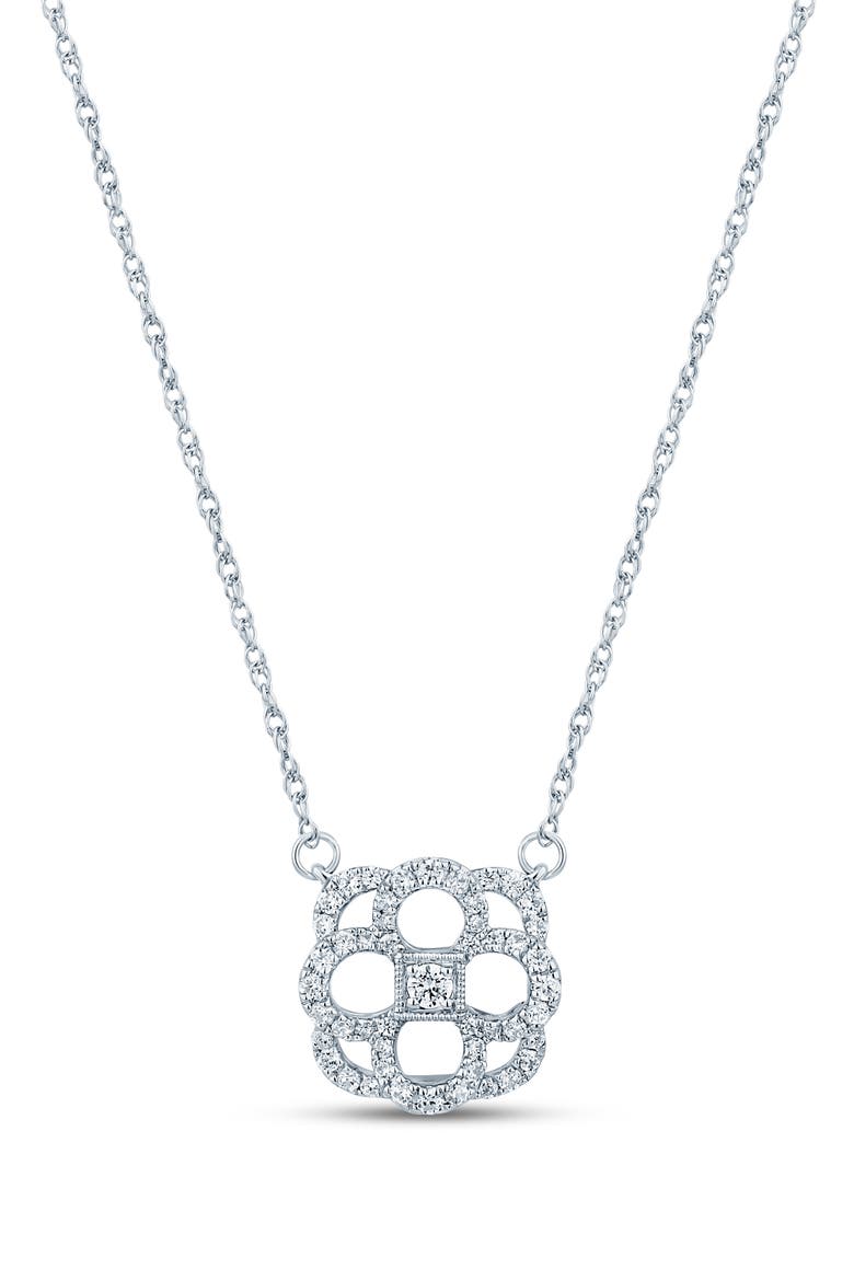 Diamond Medallion Pendant Necklace - 0.33ct., Alternate, color, WHITE