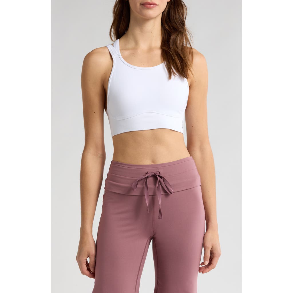Free People Fp Movement On The Radar High Neck Sports Bra In White