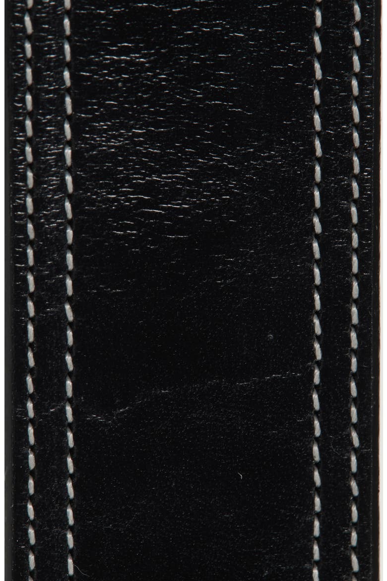Leather Belt, Alternate, color, BLACK