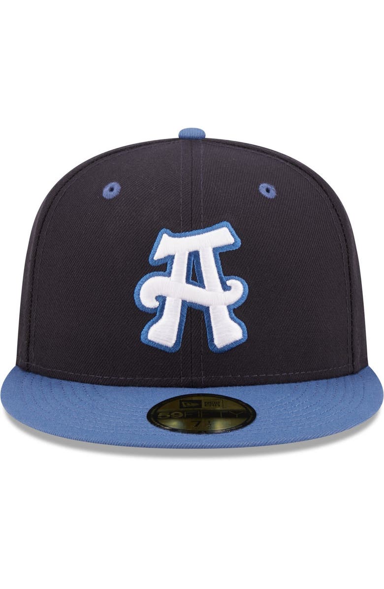 New Era Men's New Era Navy Asheville Tourists Authentic Collection 59FIFTY Fitted Hat, Alternate, color, Navy