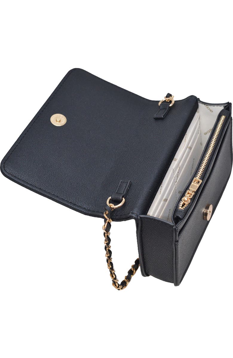 bebe Sagan Studded Crossbody Bag, Alternate, color, Black