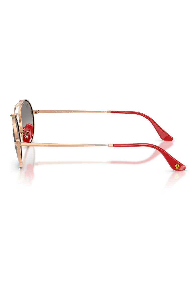x Scuderia Ferrari 54mm Oval Sunglasses, Alternate, color, ROSE GOLD / CLEAR GREY