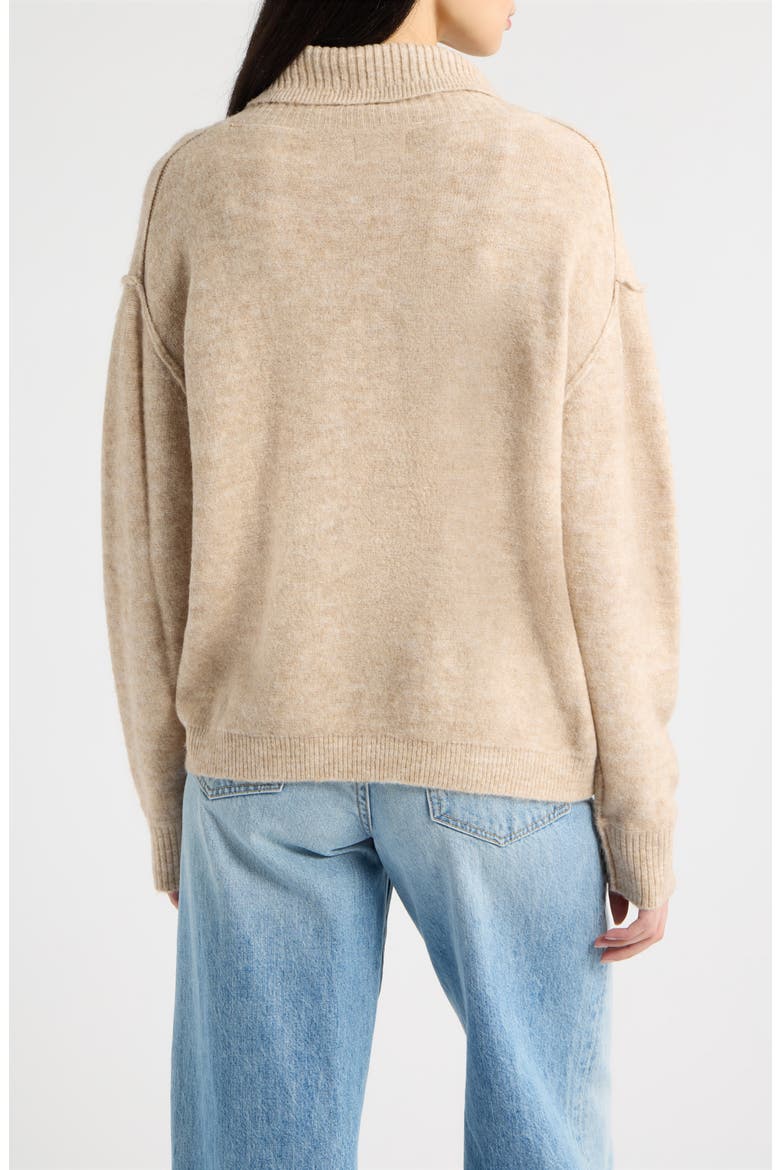 Janel Turtleneck Sweater, Alternate, color, TAUPE