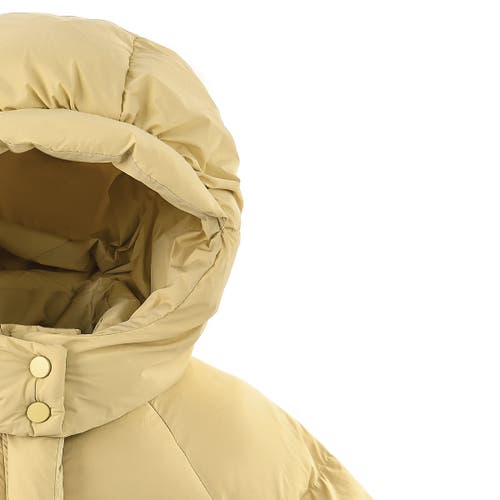 Mimi Tutu Heart-pocket Puffer Jacket In Yellow