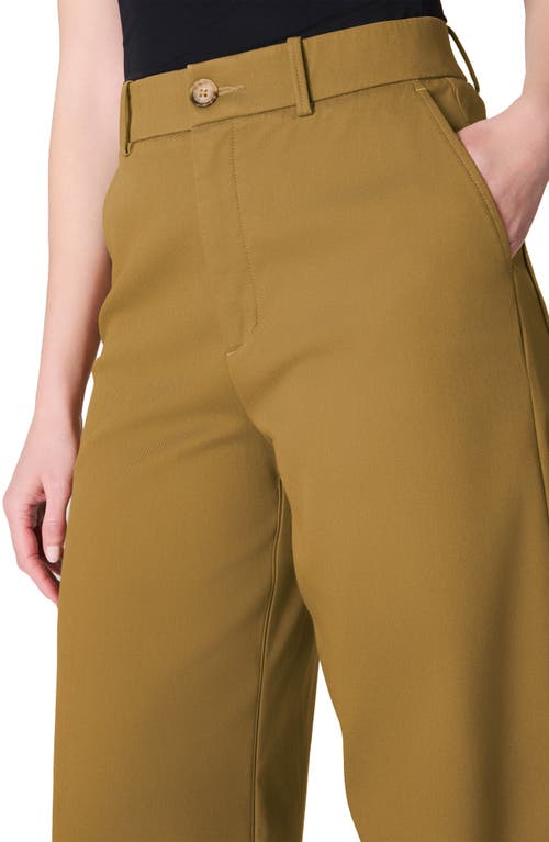 Spanx ® Wide Leg Crop Stretch Twill Pants In Green