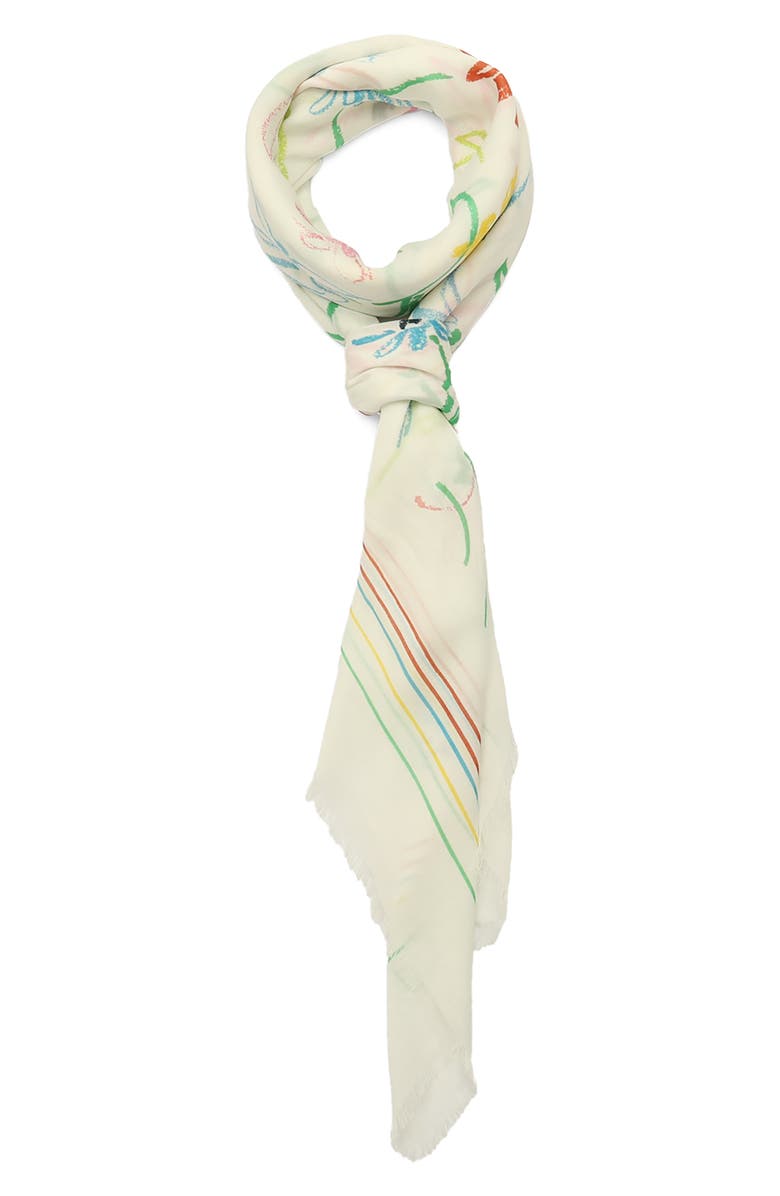 Kate Spade New York large joyful garden square scarf, Alternate, color, Multi