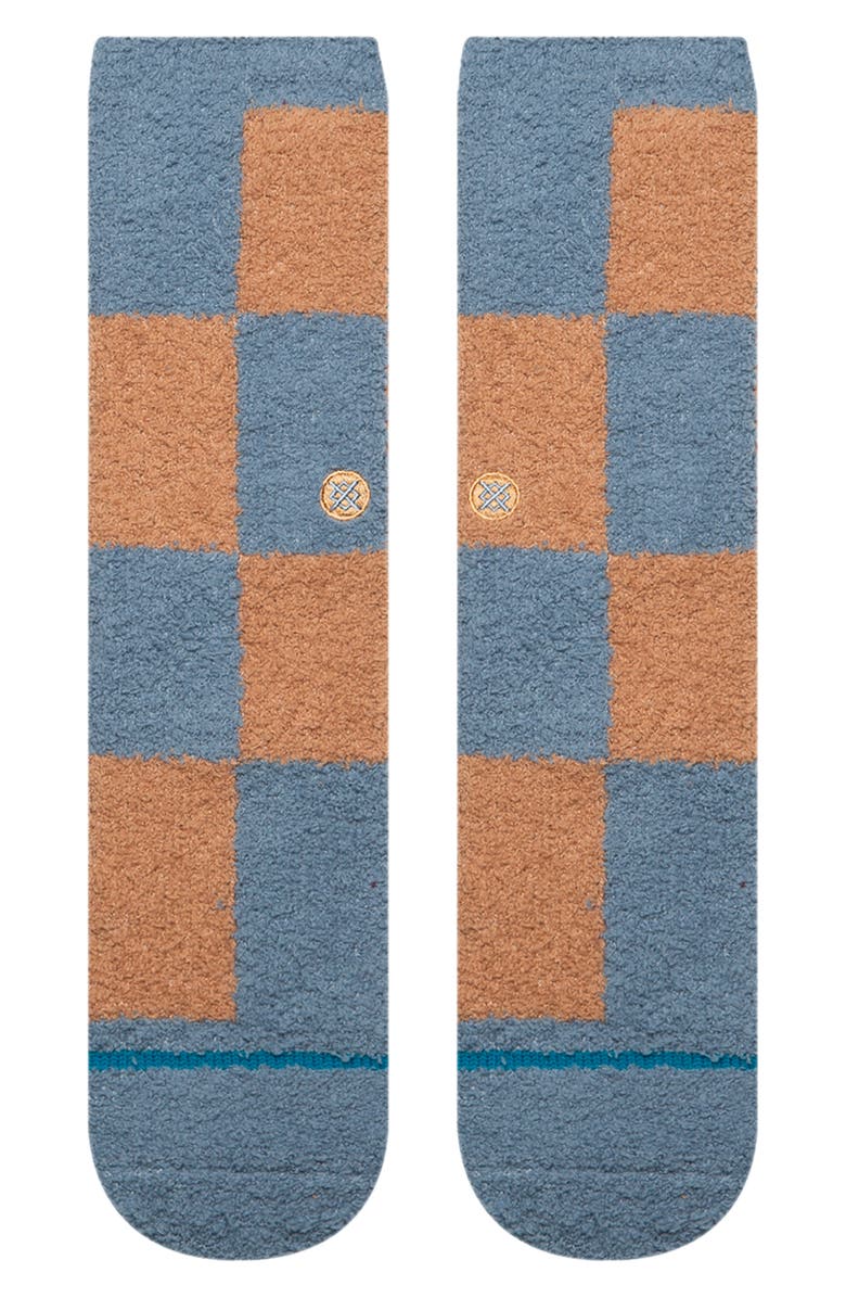 Stance Patchwork Cozy Crew Socks, Alternate, color, Seablue