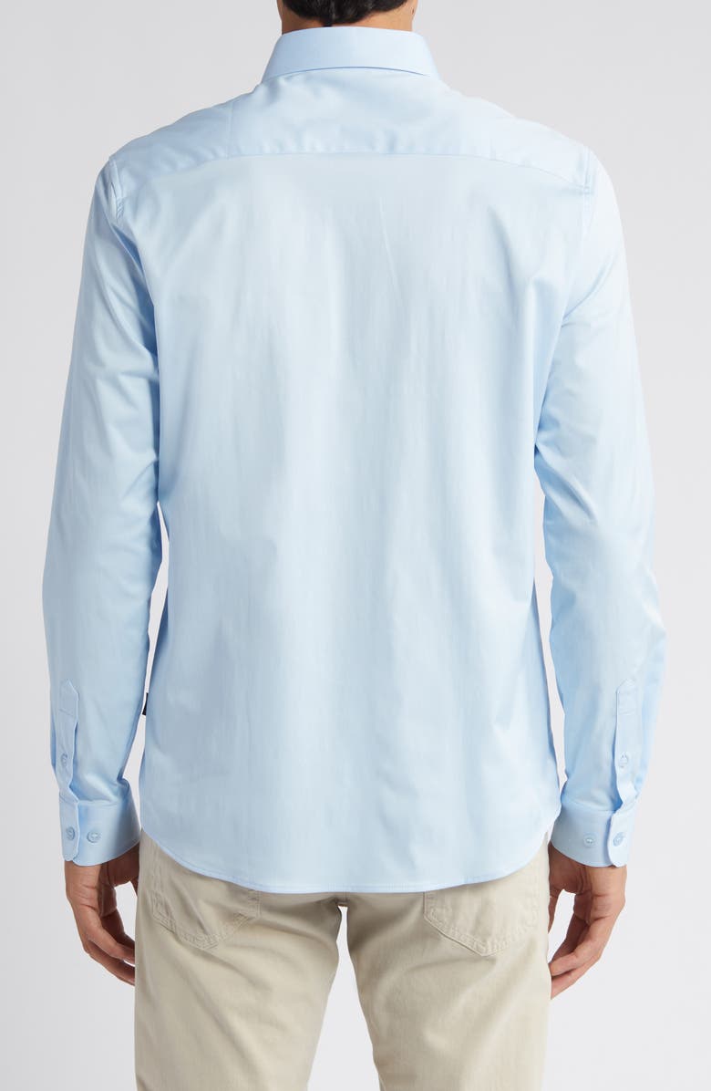 Stone Rose Solid Blue DryTouch<sup>®</sup> Performance Sateen Button-Up Shirt, Alternate, color, 