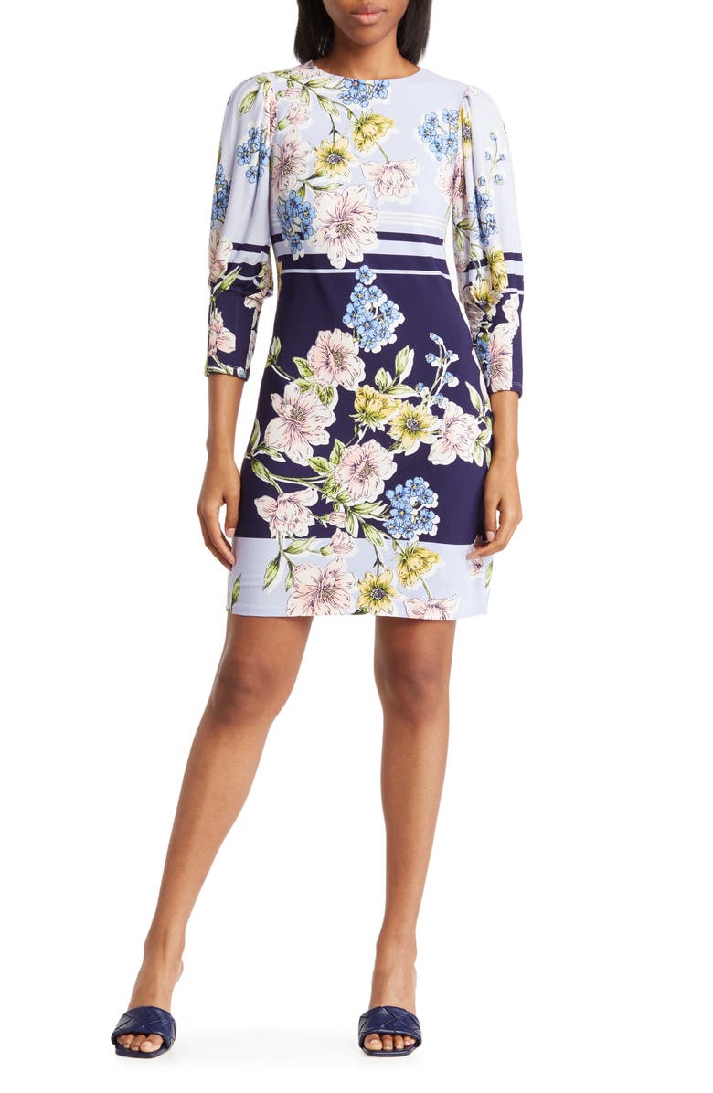 Vince Camuto Floral Shift Dress, Main, color, 