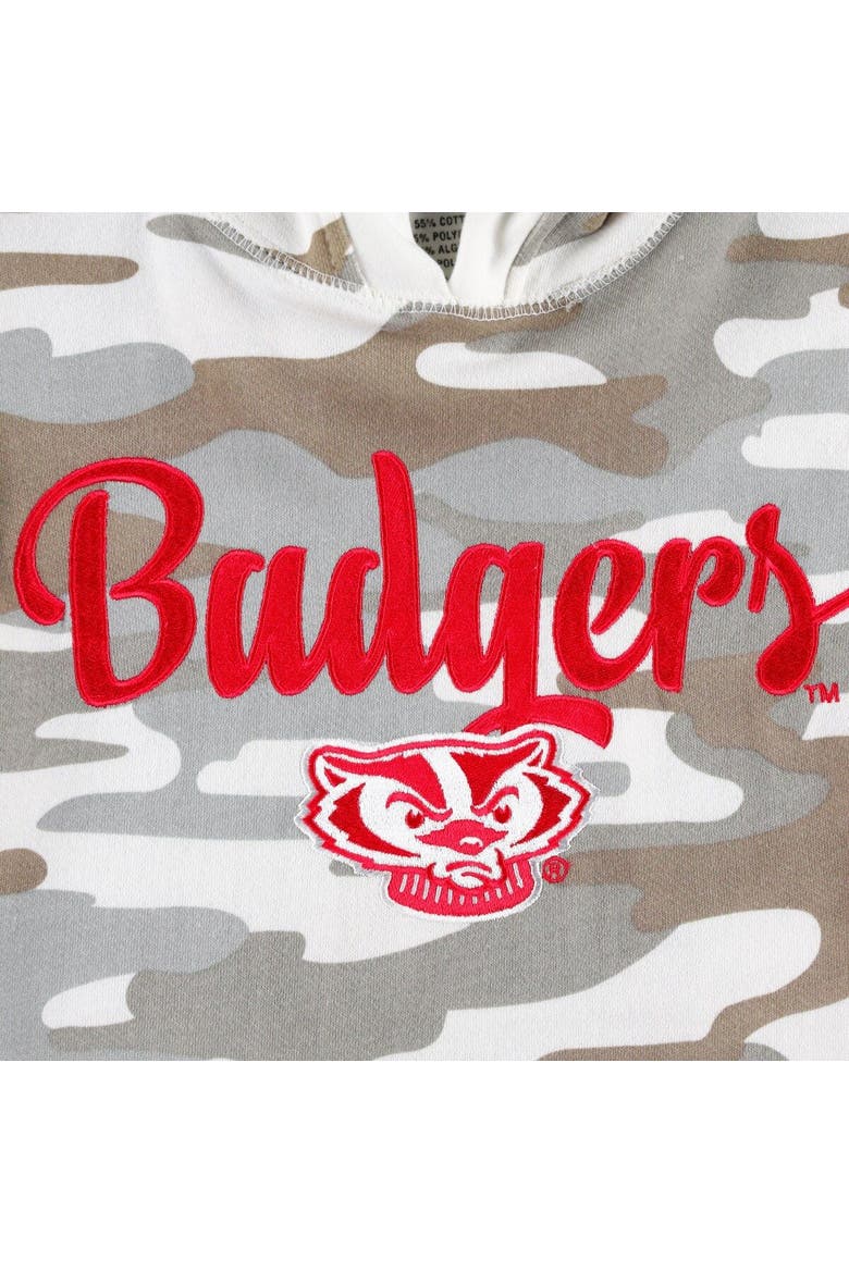 Women's Pressbox Camo Wisconsin Badgers San Pablo Pullover Hoodie, Alternate, color, Camo