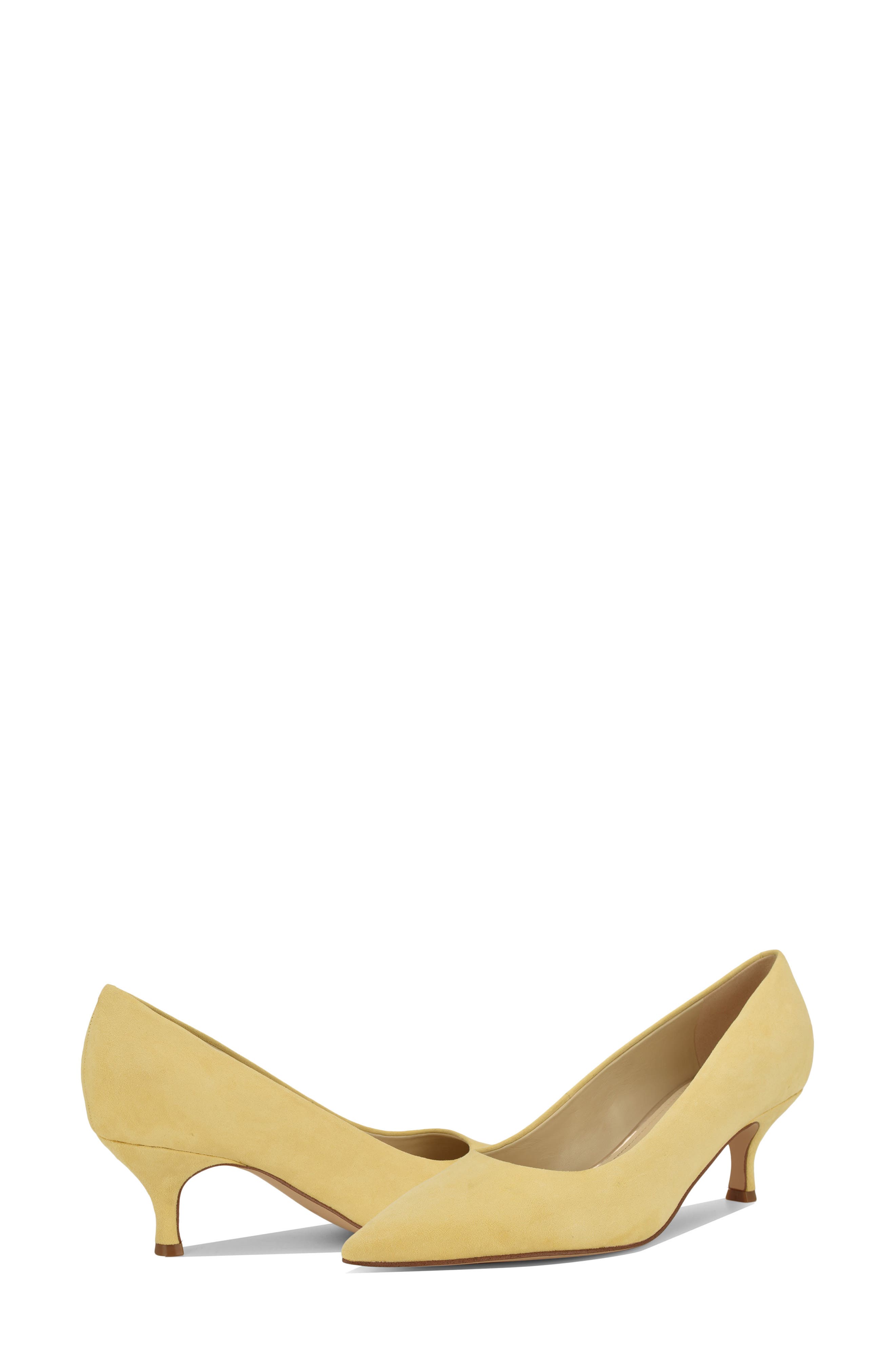 Siskp Pointed Toe Kitten Heel Pump, Alternate, color, YELLOW