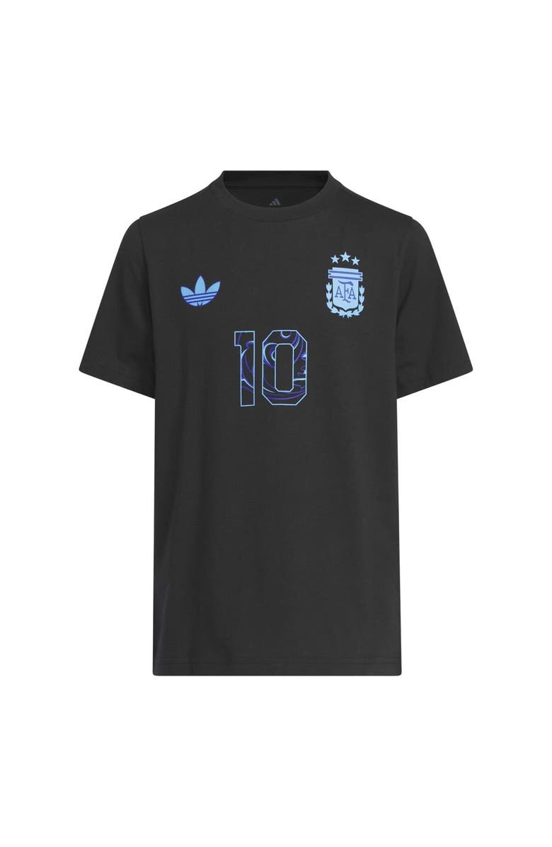 adidas Youth adidas Lionel Messi Black Argentina National Team 2026 Away Jersey Hook Name & Number T-Shirt, Alternate, color, Black